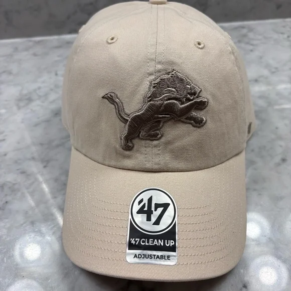 ‘47 Brand Clean Up Detroit Lions NFL Adjustable Strap Dad Hat - NEW - Picture 2 of 3